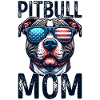 Pitbull Maman Patriotique Drôle 4 Juillet