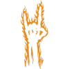 Fiery Rock Hand