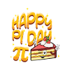 Happy Pi Day Cake Illustration