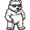 Eisbär Cool Comic