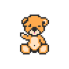 Pixel Bear Neon Orange