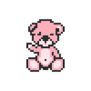 Pixel Bear Pastel Pink