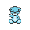 Pixel Bear Pastel Blue