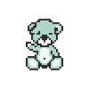 Pixel Bear Pastel Cyan