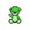 Pixel Bear Neon Green