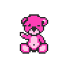 Pixel Bear Neon Magenta