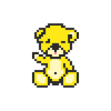 Pixel Bear Neon Yellow