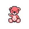 Pixel Bear Neon Pink