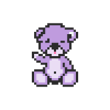 Pixel Bear Pastel Purple