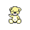 Pixel Bear Pastel Yellow