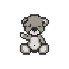 Pixel Bear Pastel Black