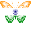 Papillon Drapeau Indien Femme