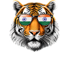 Souvenir Tigre Drapeau Indien