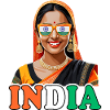 Drapeau Indien Femme Indienne