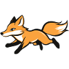 :: A happily running fox ::