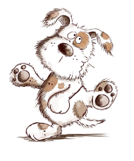 Motif chien mignon