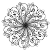 Schwarz-weißes Blumenmuster