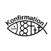 Konfirmation 2025 Jesusfisk med 3 kors