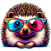 Hedgehog with sunglasses