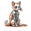 Skelett-Katze