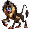 Mandrill baboon