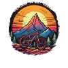 Mountainbiking Cartoon Stil