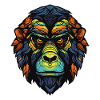 Gorilla Portrait Head