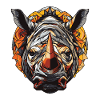 Rhino Portrait Head