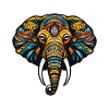 Elephant Portrait Head