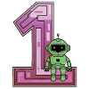 Sono 1 anno primo compleanno con robot
