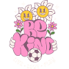 Be Kind – Football & Flowers Retro Look
