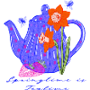 Blossom teapot in spring rush