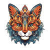 Cat Portrait Head