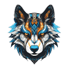 Husky Dog Portrait Head