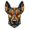 Doberman Dog Portrait Head