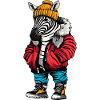 Zebra Funny Winter