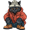Cat Funny Winter
