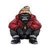 Gorilla Funny Winter