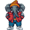 Elephant Funny Winter