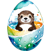 Loutre Aquarelle de Pâques