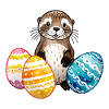 Loutre Aquarelle de Pâques