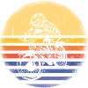 Biker Retro Sunset Mountain Biking