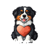 Bouvier bernois Bernese câlin