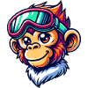 Monkey Ski Goggles Comic