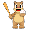 Bär Baseball Baseballschläger