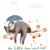 Sloth in the rain