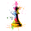 Schach Figur König Bunt