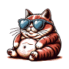 Cat Funny Sunglasses Fat