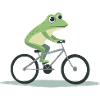 Grenouille sur le vélo