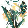 Badminton Racket Artwork